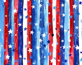 Stars And Stripes Clay Transfer Sheets / Transfer Sheets 28 / Patriotic pattern for Clay
