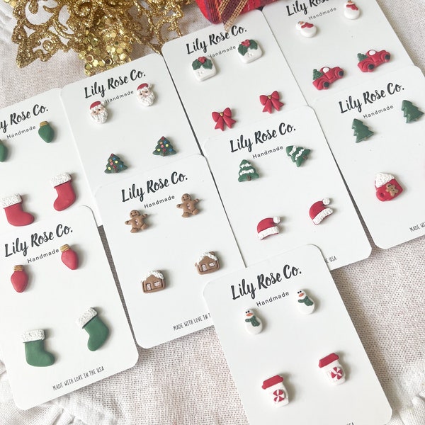 Build Your Own Stud Pack | Christmas Stud Earrings | Stocking Stuffers
