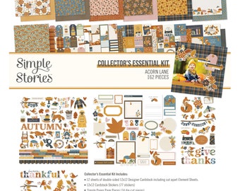 Colección de papel Acorn Lane - Historias simples - Scrapbooking de otoño
