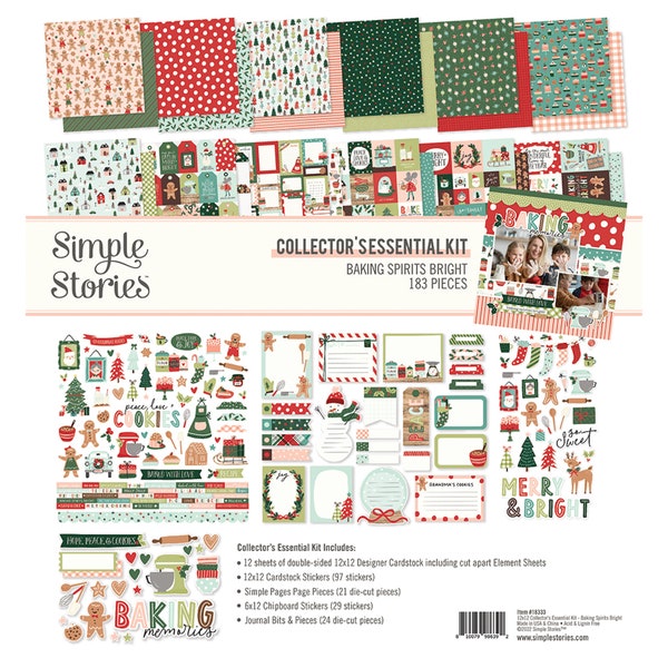 Baking Spirits Bright Paper Collection- Simple Stories - Christmas Winter Paper Collection