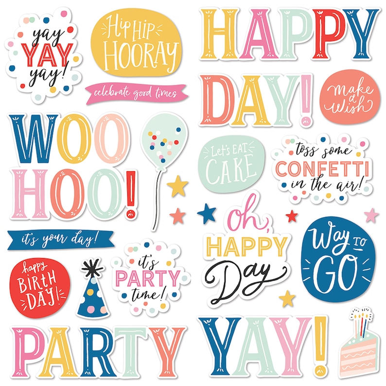Birthday Scrapbook Paper Collection – Simple Stories Celebrate Kit - Etsy