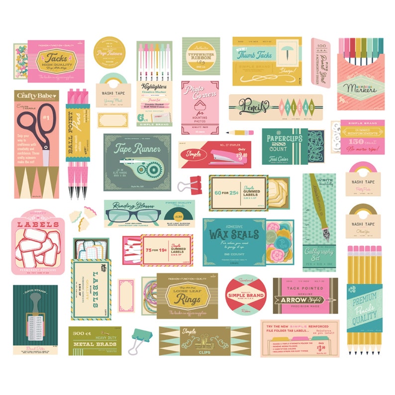 Noteworthy Scrapbook Paper Collection - Simple Stories 192-piece Kit - Etsy
