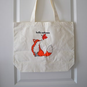Red Fox Tote Bag, Large