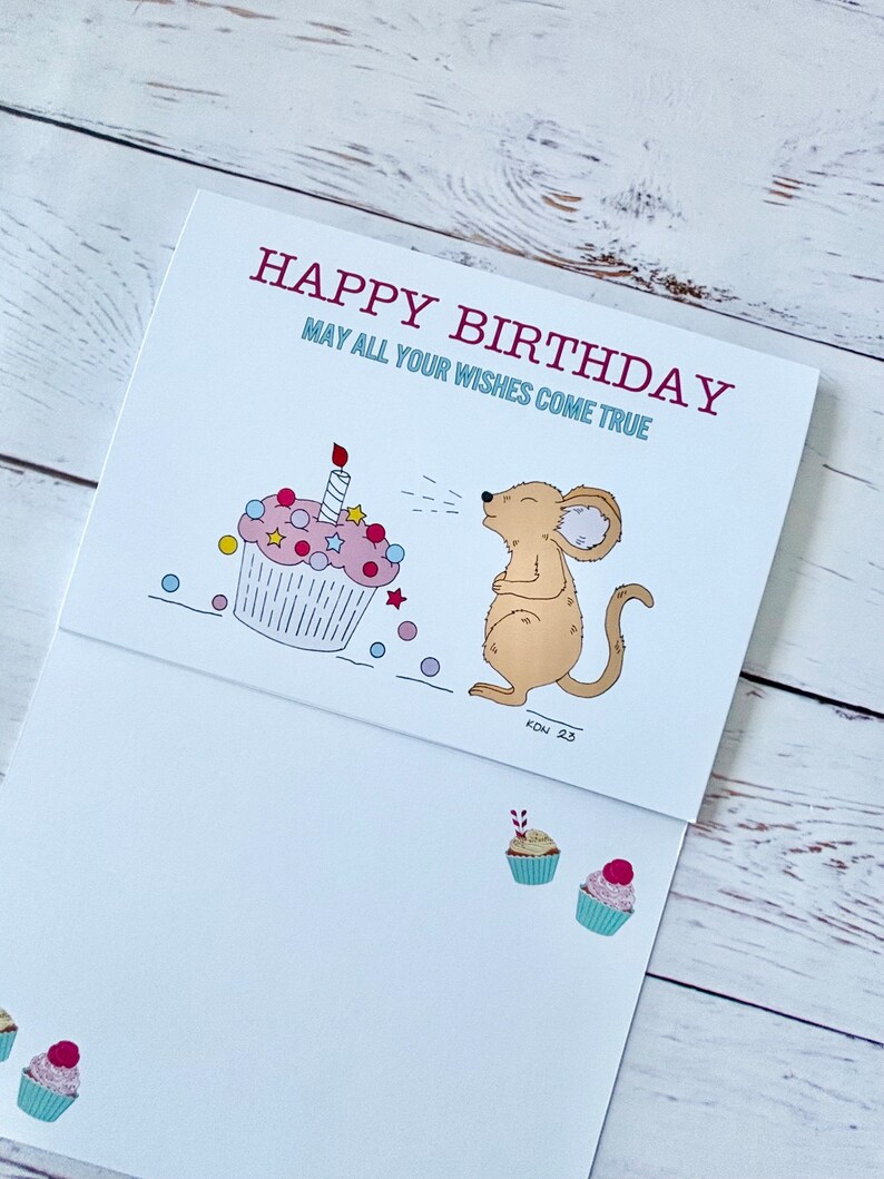Happy Birthday Card, May All Your Wishes Come True - Etsy