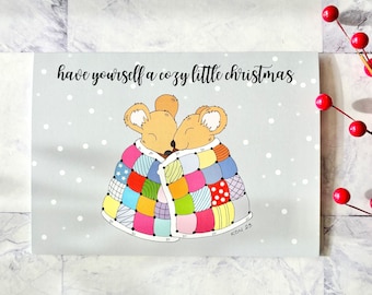 Have Yourself A Cozy Little Christmas, Cute Mice Cards