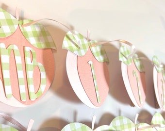 Une bannière photo pêche sucrée, un anniversaire pêche, une bannière photo d'un jalon important, une bannière premier anniversaire, un thème pêche sucrée