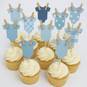 Baby Body Cupcake Toppers, Baby-Dusche-Kuchen-Deckel, Baby Body Decor, Baby Anzug Cupcake Toppers, Baby-Dusche-Dekor