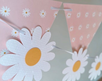 Daisy Banner, Daisy birthday Banner, Daisy Party Decor, Daisy Birthday Theme Banner, Groovy Party Decor, Groovy Birthday Banner, Baby Shower