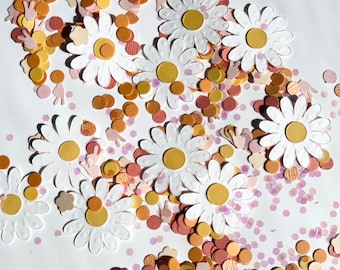 Groovy Confetti, Daisy Confetti, 70s Theme Confetti, One Groovy Birthday Confetti, Two Groovy Confetti