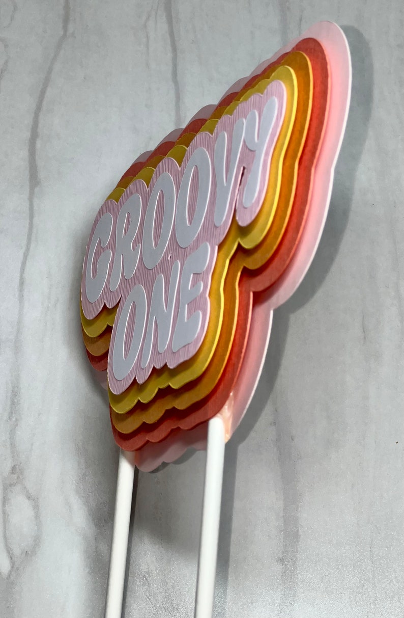 Groovy One Cake Topper Groovy Birthday Cake Topper One Cake - Etsy