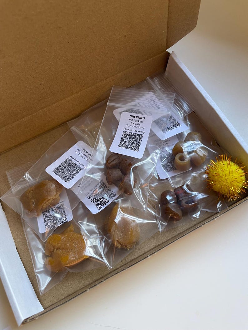 MEOWMEDS SAMPLER PACK/ Pill Pocket Dough Treat / Hide & Disguise Cat Medication / Trial Size image 1
