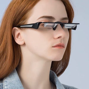 Bed Prism Spectacles Horizontal Mirror Lazy Readers Glasses 90 Degree Prism knitting Glasses for Laying Down Reading and Watching TV image 3