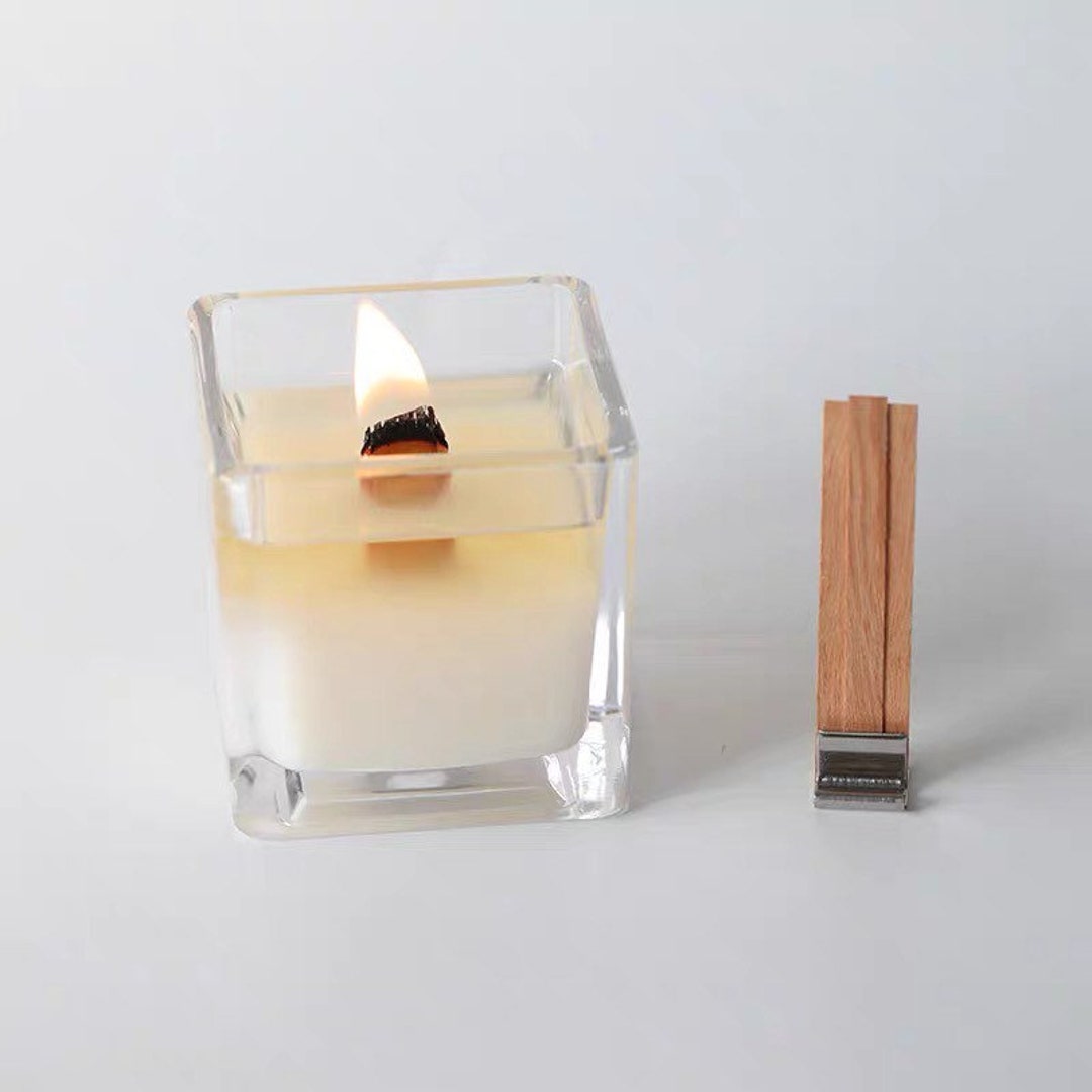 Set of 5 or 10 Candle Wood Wicks Crackling Wood Candle Wick DIY Candle