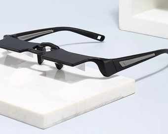 Bett-Prism-Brille Horizontale Spiegel-Faule Leser-Brille 90 Grad-Prisma-Strickbrille zum Hinlegen Lesen und Fernsehen