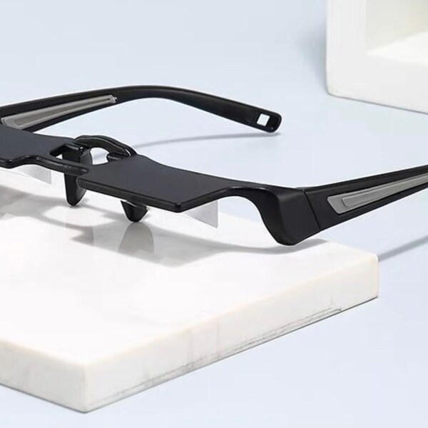 Gafas de prisma para cama, espejo horizontal, gafas para lectores perezosos, gafas de punto con prisma de 90 grados para tumbarse, leer y mirar televisión