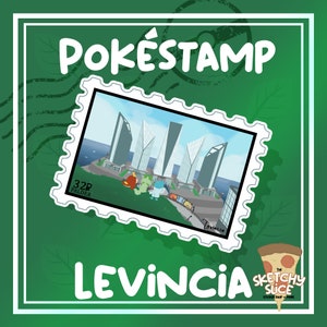 PokeStamp Collection: Levincia & Sprigatito, Fuecoco, Quaxly Vinyl Sticker