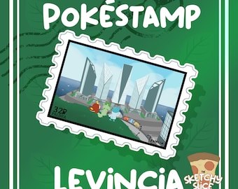PokeStamp Collection: Levincia & Sprigatito, Fuecoco, Quaxly Vinyl Sticker