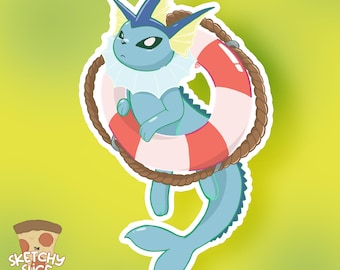 Siren Song || Vaporeon Eeveelution Vinyl Sticker