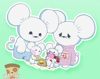 Exhausted Maus Parents || Vinyl Sticker