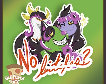 No B***hes? || Loyal Three Pokemon Vinyl Sticker