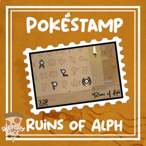 PokeStamp Collection: Ruins of Alph & Unown Vinyl Sticker