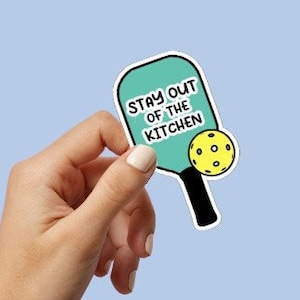 Multi-Pack Pickleball Stay Out of the Kitchen Sticker Pack- Pickleball- Stickers- Colorful Sticker- Sport Sticker- Laptop Sticker