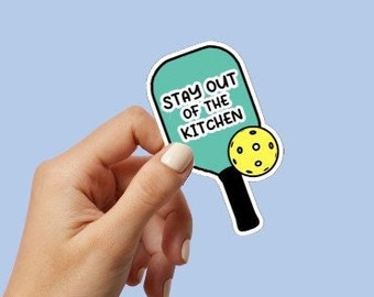 Multi-Pack Pickleball Stay Out of the Kitchen Sticker Pack- Pickleball- Stickers- Colorful Sticker- Sport Sticker- Laptop Sticker