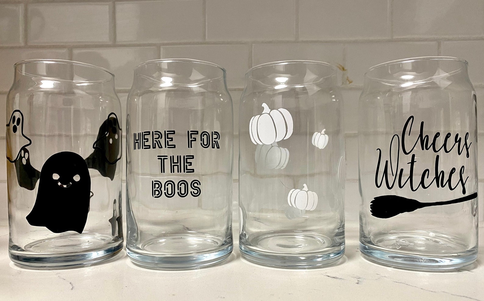 Halloween Drinking Glasses Halloween Decor Spooky Etsy