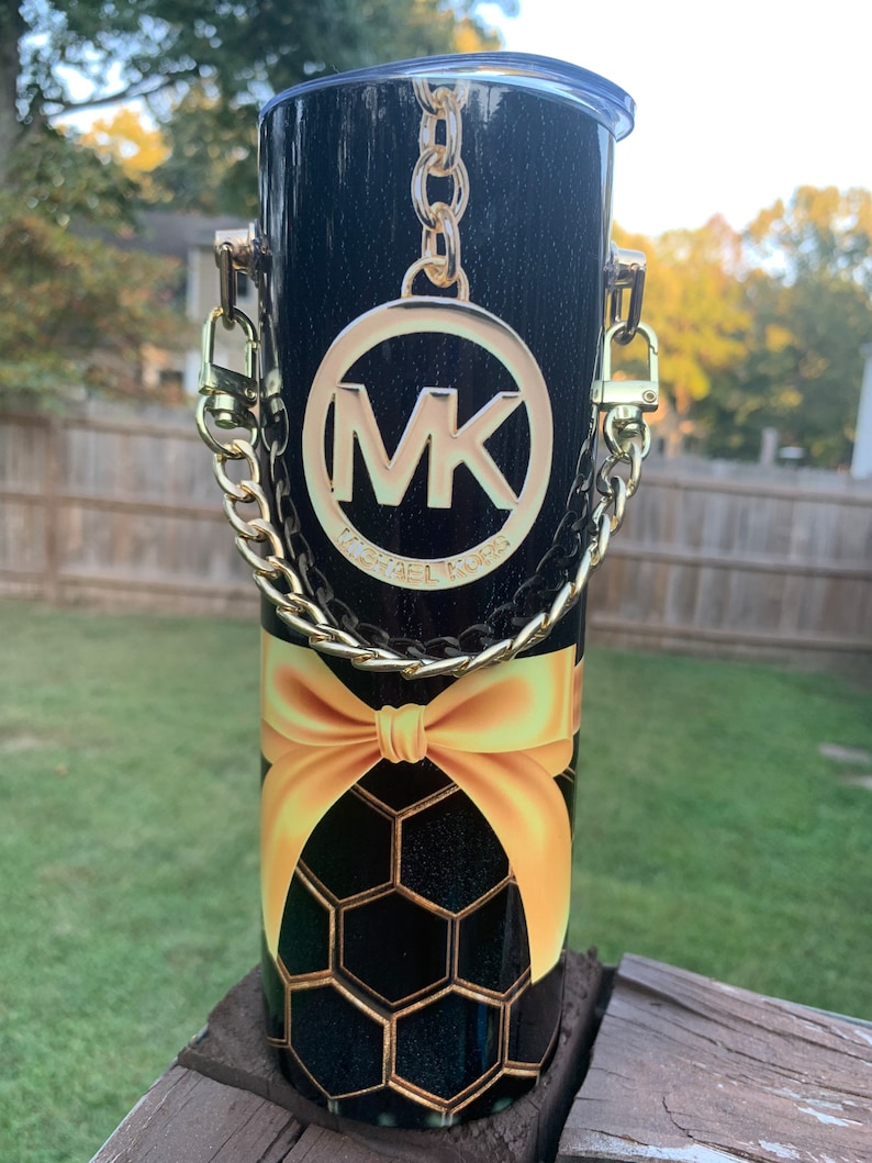 30 Oz Michael Kors Purse Tumbler With Chain and Lid Etsy