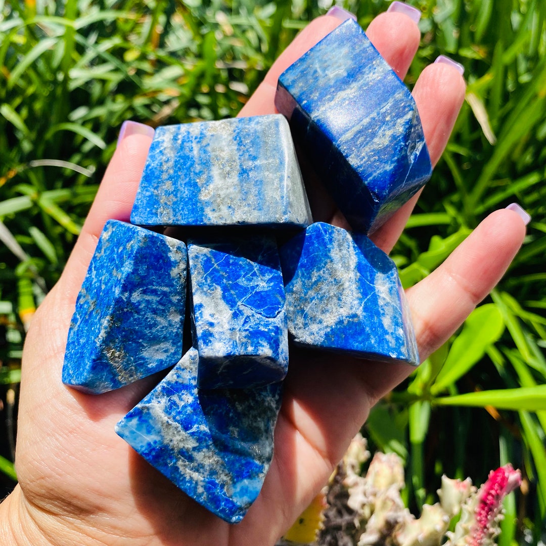 Natural LAPIS Lazuli Freeform Rock | Cobalt Blue | Pyrite Inclusions ...