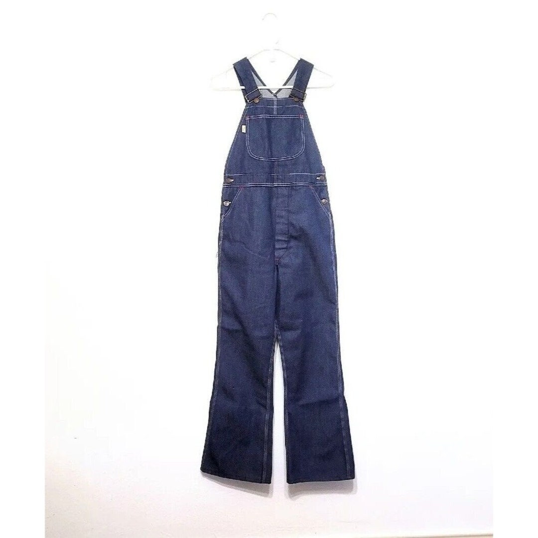 Vintage Jcpenney Super Denim Bib Overalls Womens Size 20 Farmer Western