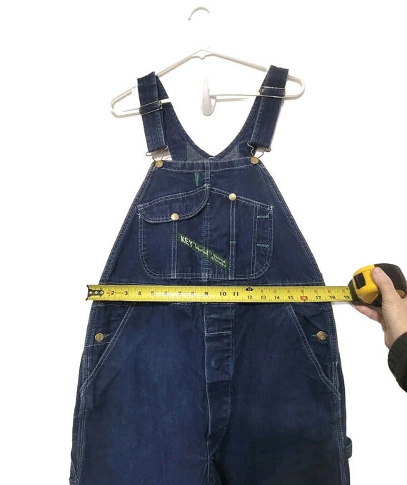 Key Imperial Denim Bib Overalls Men's Size 36x29 … - image 6