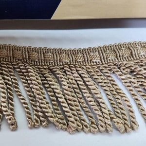 Heavy Bullion Fringe - Tan - 3" - Sold by the yard - Made in England - British Trimmings