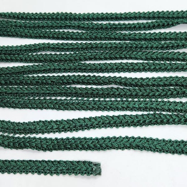 Decorator Braided Gimp - Green - 1/2" - 3.5 yards - Drapery Pillow Curtains Lamp Shade trim