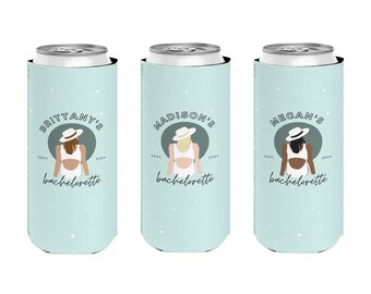 Beach Bachelorette, Slim Can Cooler, Coastal Cowgirl, Bachelorette Party Favors Beach, Bachelorette Party Can Coolers