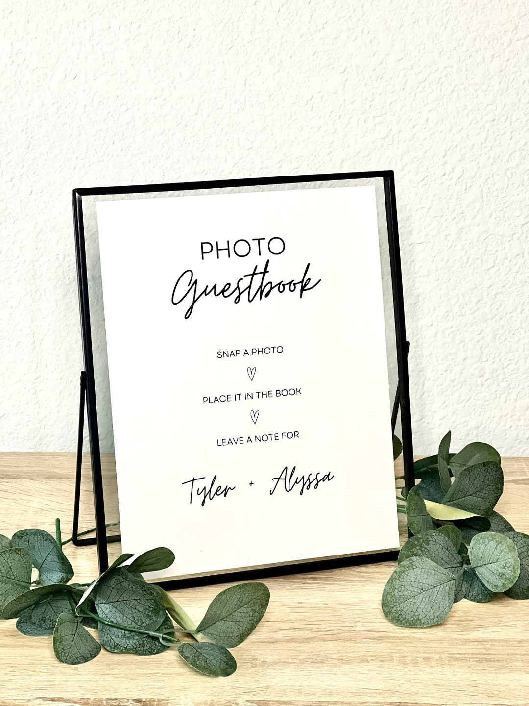 Polaroid Guest Book Sign, Photo Guest Book Sign for Wedding, Wedding