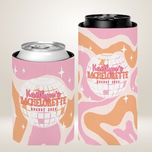 Dazed and Engaged, Disco Cowgirl, Bachelorette Party Can Coolers, Disco Bachelorette, Bachlorette Party Favor, Retro Bachelorette