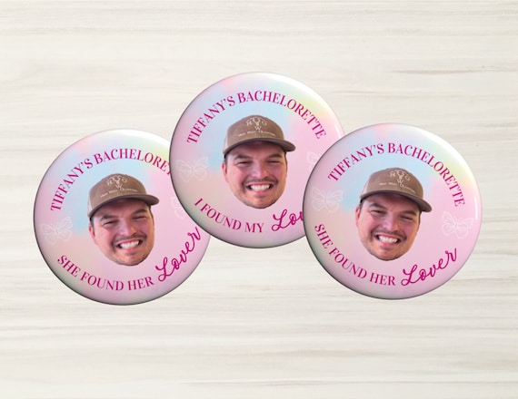 Bachelorette Buttons, She Found Her Lover, Bachelorette Party Pins, Bachelorette Groom Head Button, Lover Bachelorette, In My Bride Era