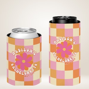 Dazed and Engaged, Bachelorette Party Can Coolers, Disco Bachelorette, Bachlorette Party Favor, Retro Bachelorette, Slim Can Cooler