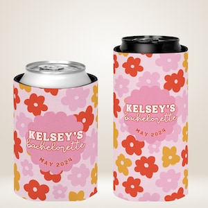 Dazed and Engaged, Bachelorette Party Can Coolers, Disco Bachelorette, Bachlorette Party Favor, Retro Bachelorette, Slim Can Cooler