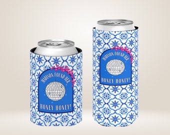 She Found Her Honey Honey, Coastal Bachelorette, Disco Bachelorette, Bachelorette Party Can Coolers, Dancing Queens, Last Disco Bachelorette