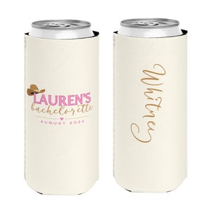 Nash Bash,  Slim Can Cooler, Lets Go Girls,  Country Bachelorette Party Can Coolers, Bachlorette Party Favor, Brides Last Ride