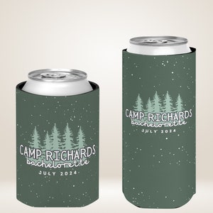 Camp Bachelorette, Camping Bachelorette, Lake Bachelorette, Bachelorette Party Can Coolers, Country Bachelorette, Slim Can Coolers