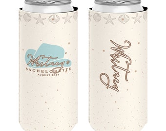 Coastal Cowgirl, Beach Bachelorette, Slim Can Cooler, Bachelorette Party Favors Beach, Bachelorette Party Can Coolers
