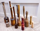 Vintage Wooden Masher Antique Potato Masher Primitive Muddler