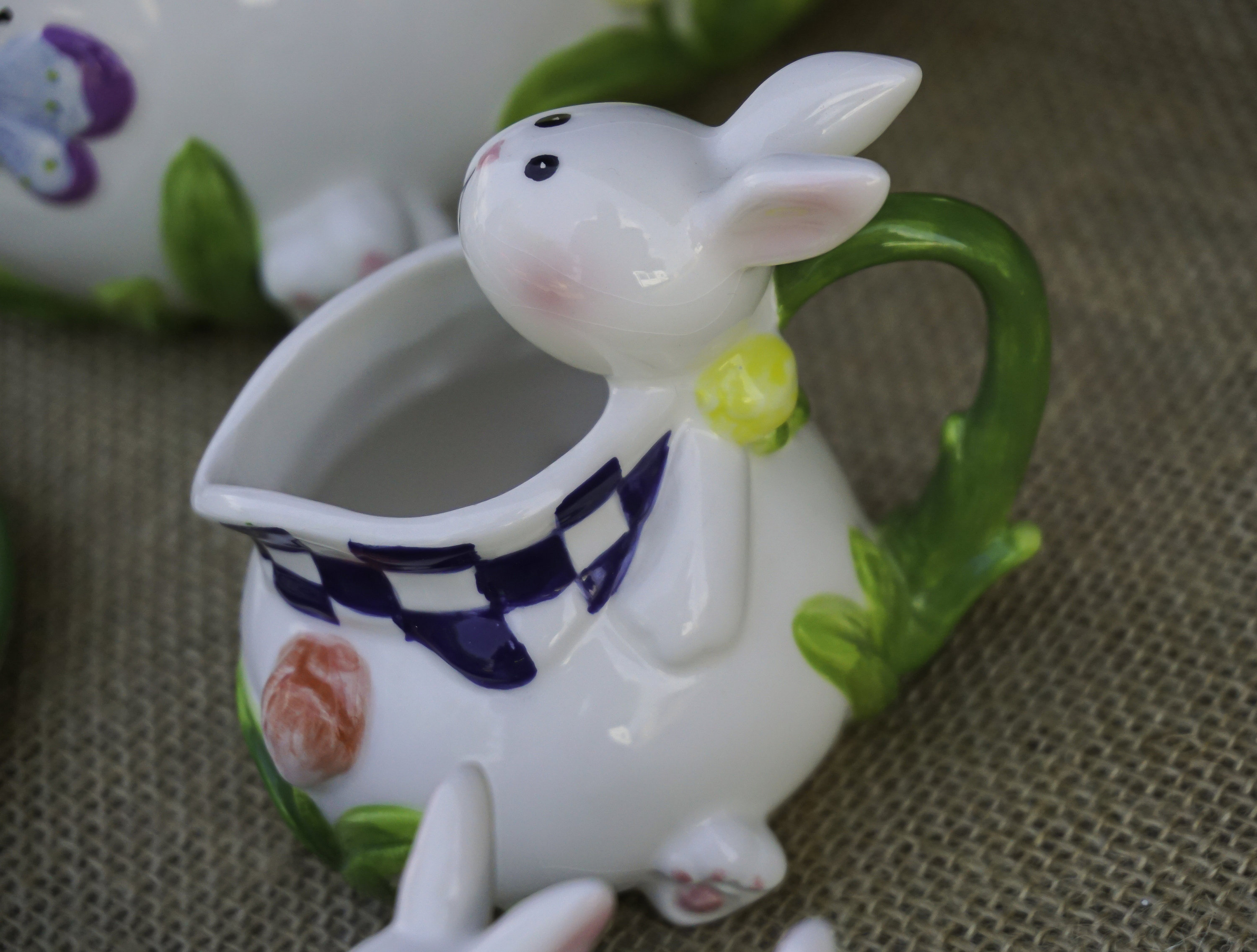 18 Piece Mercurie Bunny Tea Set, Ceramic Tea Set, Toy Bunny Tea Set Etsy