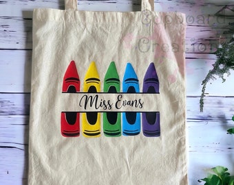 Personalised Teacher Cotton Canvas Bag - Teacher Gift