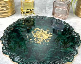 Custom Handmade Perfume Tray, Custom Color Vanity Tray, Classy Gift for Women, Perfume Tray for Her, Custom Resin Tray