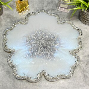 Custom Opal Blue Vanity Perfume Tray for Dresser, Classy Decor Tray Gift, Home Decor Tray for Housewarming, Classy Birthday Gifts for Women