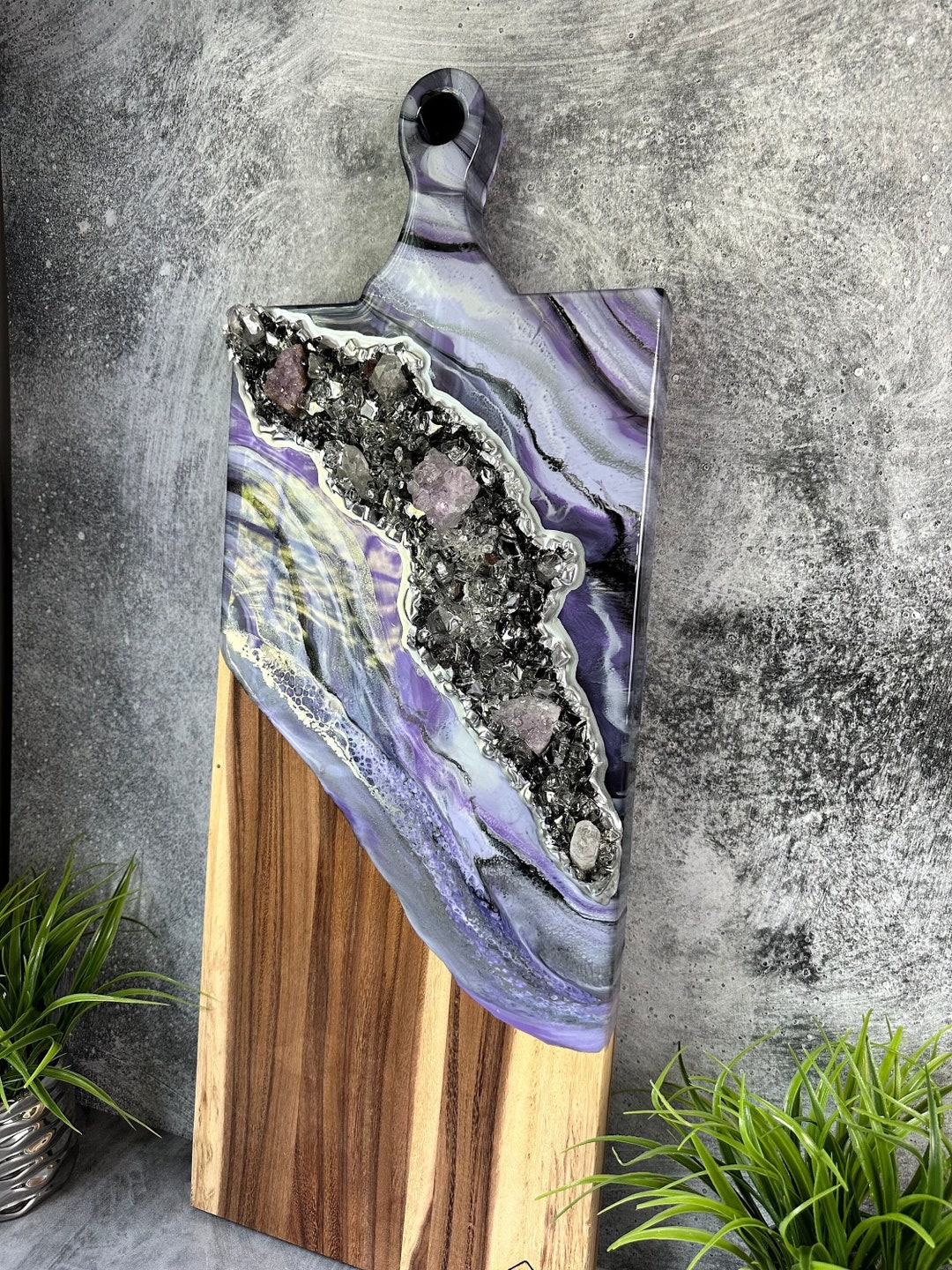 Extra Large Resin Charcuterie Board With Handle for Meat and Cheese ...